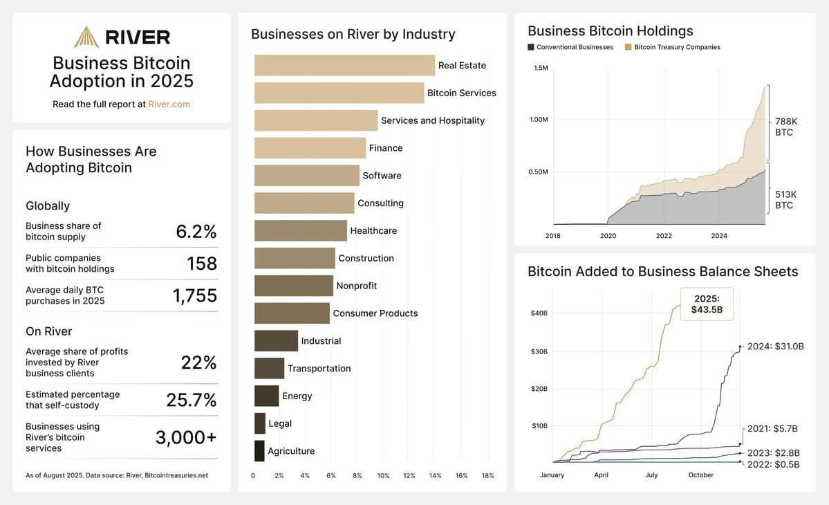 Private companies reinvest an average of 22% of their profits in BTC